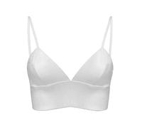 SilRiver Brassière en Soie avec col en V et Bonnets triangulaires, sans Armatures et léger comme Une Plume, pour Femmes ayant la Peau Sensible