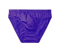 SilRiver Slip de bikini en satin de soie pour homme, violet, L
