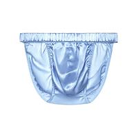 SilRiver Sous-vêtements en soie pour homme avec pochette de bikini en satin de soie Taille S à XL, bleu ciel, M
