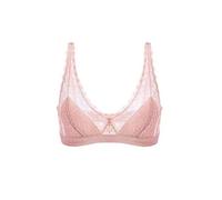 SilRiver Soutien-Gorge en Soie Véritable - Confort Toute la journée, Respirant & sans Fil - Dentelle Délicate & Rembourrage Intégré - Idéal pour Peaux Sensibles (Rose, M)