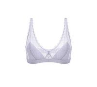 SilRiver Soutien-Gorge en Soie Véritable - Confort Toute la journée, Respirant & sans Fil - Dentelle Délicate & Rembourrage Intégré - Idéal pour Peaux Sensibles (Gris, M)