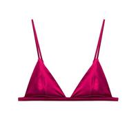 SilRiver Soutien-Gorge Triangle en Satin de Soie pour Femme - sans Armatures, Ultra Doux avec Confort Toute la Journée (Rose Violet, M)