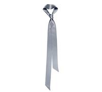 SilRiver Women's Silk Satin Skinny Scarf Long Necktie Sash Tie Headdress Fashion Accessories, gris argenté, Taille Unique