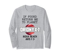 S'ils sont trouvés, retournez-Moi sur la planète Orionyx-7 Space Apparel Manche Longue