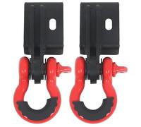 Silscvtt 1 paire de supports de crochet de remorquage avant Demon avec anneaux en D de 1,9 cm pour Ta-co-ma 2009-2023 Rouge