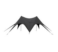 SilteD Auvent d'extérieur en caoutchouc bimodal noir portable pliable abri solaire imperméable pour camping, pique-nique, barbecue, 15 x 8,3 m