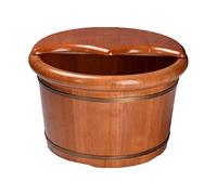 SilteD Baril de pieds, seau de bain en bois de massage, fait à la main, surface lisse, accessoires de salle de bain
