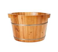 SilteD Baril de pieds, seau de bain en bois de massage, fait à la main, surface lisse, accessoires de salle de bain