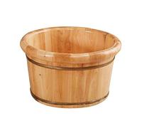 SilteD Baril de pieds, seau de bain en bois de massage, fait à la main, surface lisse, accessoires de salle de bain