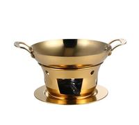 SilteD Chafing Dish Buffet Set en Acier Inoxydable avec Réchaud à Alcool, Pot Chaud Chaudière Sèche Commercial pour Mariage, Restauration, Fêtes (Color : Gold, Size : 26cm)