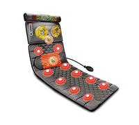 SilteD Comfier Tapis de massage chauffant pour tout le corps avec matelas de massage chauffant pour le dos, avec 10 moteurs, 9 modes de massage et chauffage, coussin de massage complet pour soulager