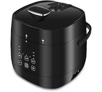 SilteD Cuiseur à riz 2L en acier inoxydable cuiseur à riz domestique multicuiseur électrique avec fonction maintien au chaud et minuterie, noir