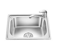 SilteD Éviers, évier de cuisine, évier de cuisine carré en acier inoxydable, bol simple, petit rectangle avec robinet