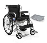 SilteD Fauteuils roulants pliants pliants manuels pour handicapés Fauteuil roulant quatre freins avec toilettes Pneu solide Léger Petit fauteuil roulant handicapé
