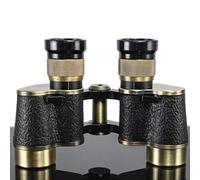 SilteD Jumelles compactes Pliantes compactes pour Sports de Plein air 6X24 rétro pour Adultes pour Mini télescope en métal à Faible luminosité Vision Nocturne Concert Opéra Jumelles de Riz/Laiton