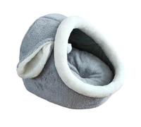 SilteD Lit pour Chat en Peluche Confortable en Forme de Lanterne Tapis Amovible et Lavable Nid d'intérieur Semi-fermé pour Chatons, Chiots et Lapins Fond antidérapant et imperméable, B-30 x 38 cm