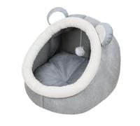 SilteD Lit pour Chat en Peluche Confortable en Forme de Lanterne Tapis Amovible et Lavable Nid d'intérieur Semi-fermé pour Chatons, Chiots et Lapins Fond antidérapant et imperméable, C-30 x 38 cm