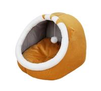 SilteD Lit pour Chat en Peluche Confortable en Forme de Lanterne Tapis Amovible et Lavable Nid d'intérieur Semi-fermé pour Chatons, Chiots et Lapins Fond antidérapant et imperméable, E-30 x 38 cm
