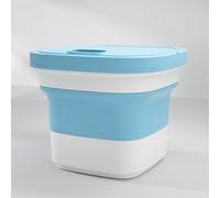 SilteD Machine à Laver Pliante Domestique Petit sous-vêtements Portable Chaussettes Machine à Laver Seau à Linge Semi-Automatique (Couleur : Bleu)