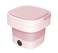 SilteD Machine à Laver Pliante Portable Petit ménage Lavage sous-vêtements Culottes Chaussettes Machine à Laver Chaussures Machine (Couleur : Rose)