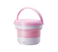 SilteD Machine à Laver Pliante Portable pour Laver Les Chaussettes sous-vêtements Petite Machine à Laver Domestique (Couleur : Rose)