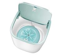 SilteD Mini Machine à Laver Automatique Domestique 3,8 L Portable Ultrasonique Turbo Machine à Laver sous-vêtements (Couleur : Bleu)