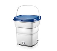 SilteD Mini machine à laver pliable portable à turbine ultrasonique pour petits vêtements, nettoyage rapide en 15 minutes (couleur : bleu)