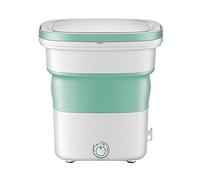 SilteD Mini machine à laver pliable portable à turbine ultrasonique pour petits vêtements, nettoyage rapide en 15 minutes (couleur : vert)