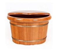 SilteD Seau de sauna, seau de baignoire en bois pur, accessoires de sauna faits à la main pour baignoires de bain de pieds, baril de bain relaxant pour les pieds