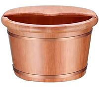 SilteD Tonneau en bois pour spa pour les pieds - Cadeau de ménage - Bain de pieds en bois durable - Seau de lavage des pieds en bois massif - Articles ménagers - Décoration