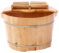 SilteD Tonneau en bois pour spa pour les pieds - Cadeau de ménage - Bain de pieds en bois durable - Seau de lavage des pieds en bois massif - Décoration d'articles ménagers (couleur : 1)