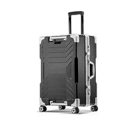 SilteD Valise Valise relevable Valise créative Forte Valise épaissie Mot de Passe Valise en Cuir Avion Roue Chariot Valise Grande Valise (Color : Schwarz, Taille Unique : 29inch)