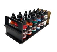 Silu Organisateur de peintures de modélisme 18 ml (Ø 25 mm) | Paint Station en bois laqué blanc | Montage facile, sans colle | Idéal pour les miniatures, le modélisme, W40k (B18)