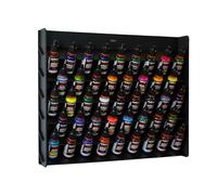 Silu Support organisateur de peintures, modélisme et miniatures, organisateur à accrocher au mur, montage facile et sans colle, fabriqué en bois laqué noir (Negro)