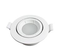 Silumen Support Spot Encastrable GU10 LED Orientable Rond BLANC - Unité