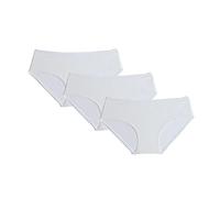 Silunma2021 Culotte taille basse en coton sans couture pour femme - Sous-vêtements respirants simples de couleur unie - Blanc - 3 pièces - Taille XL