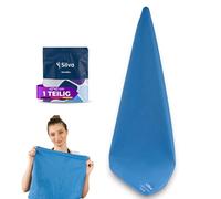 Silva Chiffon Microfibre Bleu 42x42 cm - Lavette de Nettoyage Réutilisable pour Vitres, Miroirs, Cuisine et Voiture - Chiffon Anti-Poussière, Absorbant et sans Peluches - 1 Pièces