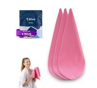 Silva Chiffon Microfibre Rose 42x42 cm - Lavette de Nettoyage Réutilisable pour Vitres, Miroirs, Cuisine et Voiture - Chiffon Anti-Poussière, Absorbant et sans Peluches - 3 Pièces