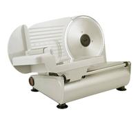 Silva-Homeline AS 520 Trancheuse puissante 150 W en métal de haute qualité, lame universelle en acier inoxydable, réglage en continu (épaisseur de coupe 0-15 mm), argent métallisé