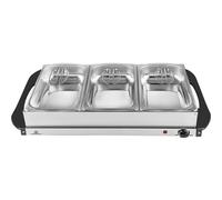 Silva Homeline SH 4.1 425009 Chauffe-plat de buffet acier inoxydable, noir