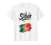 Silva Portugal Flag Portugais Nom T-Shirt