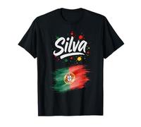 Silva Portugal Flag Portugais Nom T-Shirt