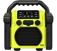 Silva Schneider BR 230 BT neon-gelb Radio de chantier FM USB, Bluetooth fonction réveil, fonction de charge de la batterie, rechargeable, protégé contre les