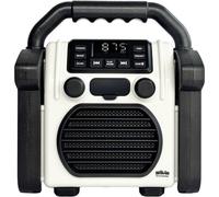 Silva Schneider BR 230 BT offwhite Radio de chantier FM USB, Bluetooth fonction réveil, fonction de charge de la batterie, rechargeable, protégé contre les