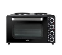 Silva KK 3200 Mini-four 2 thermostats séparés, revêtement anti-adhésif, fonction chaleur tournante, plaques de cuisson incluses