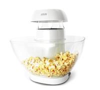 Silva Schneider Machine à pop-corn à air chaud PM 440 1200 W - Préparation sans graisse en 2 min avec bol de 4,5 L, arrêt automatique, interrupteur marche/arrêt, antidérapant - Blanc