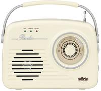 Silva Schneider Mono 1965 Radio portative FM AUX, USB rechargeable beige