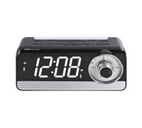 Silva Schneider TR 1970 D - Radio de Table rétro avec FM, Grand écran LED (intensité Variable), Double Alarme, minuterie de répétition et veilleuse, réglage analogique de l'émetteur, Port de Charge