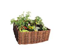 SILVACANE-Carré potager en osier brun 100x100 cm
