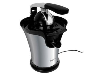Silvano Presse-agrumes électrique avec leviers de pression, extracteur de jus 160 W, buse en acier inoxydable avec système anti-gouttes, base antidérapante, passe au lave-vaisselle